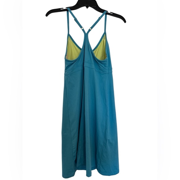 Athleta Women’s Medium Shorebreak Swim Dress Beach Summer Teal Racerback - Picture 3 of 8